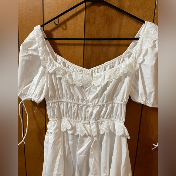 NWOT 2020 Retro Embroidery Elastic Mini Dress Size L - Picture 9 of 12